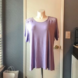 Lavender and lace top
